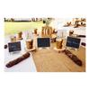 10Pcs Desk Chalkboard Sign with Wood Base Message Board Table Number Food Sign Small Blackboard for Notes Memos Display