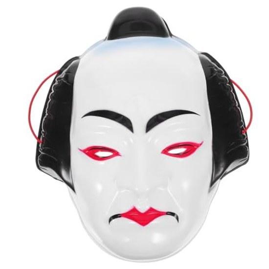 Toyvian Maske im japanischen Stil Samurai Okame Kabuki Japanischer Unterhaltungskünstler Kostüm Traditionelles Cosplay Festival Halloween Schul-Kulturparty