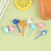 8Pcs/Set Cute Dolphin Fruit Fork Kids Snack Dessert Decoration Forks Toothpick Lunch Salad Decoration Cake Picks