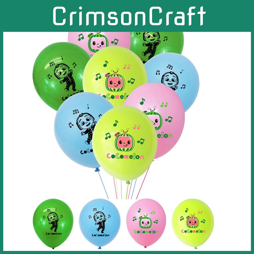 Cocomelon Themed Multi Latex Balloons Colorful Kids Birthday Party Decor Supplies