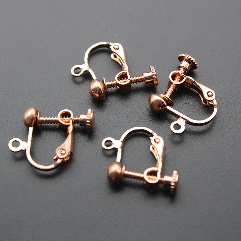 20 Stück/Los 16mm Rundkopfschraube Ohrclip DIY Handgemachte Clip-Ohrringe Teile Ohrclips ohne Loch Schmuckherstellung Zubehör