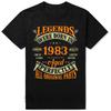 Made In 1983 Limited Edition Birthday Gift T-Shirt for Men Cotton T Shirts 41 Years Old Short Sleeve Tee Shirt Gift Idea Tops