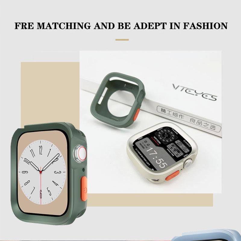 Bumper Soft Silicone Case For Apple Watch Ultra 11 10 9 8 7 6 SE 5 Anti-drop Shockproof Matte Cover For iwatch 49mm 41mm 42mm 46mm 40mm 44mm 45mm