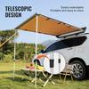Car Side Awning, Large 6.6' x 8.2' Shade Coverage Vehicle Awning, PU3000mm UV50+ Retractable Car Awning with Waterproof Storage Bag, Height