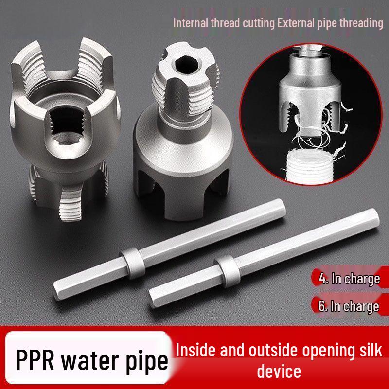 Integrated Pipe Threader Tool for PPR Water Pipes - Internal and External Threading, 4 & 6 Point Tappings