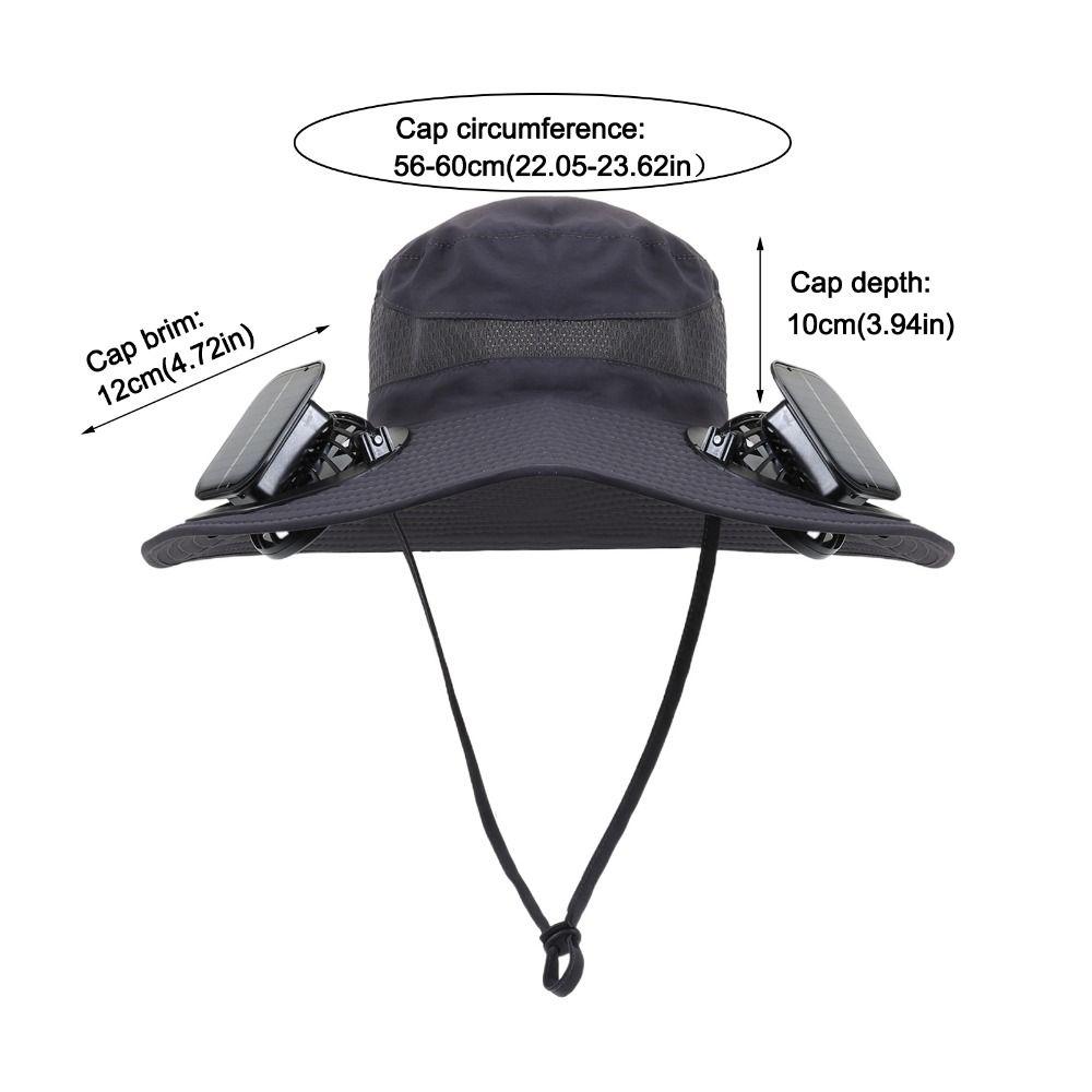 Breathable Outdoor Wide Brim Sun Hat Waterproof Wide Brim Solar Fan Hat for Men Women