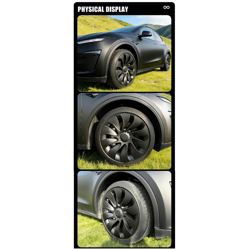 4PCS 20 Inch Hubcaps For Tesla Model Y Juniper Performance Replacement Wheel Cover AWD Full Rim Car Accessories Hub Caps 2025+