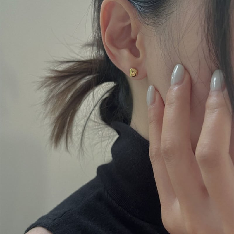 Youngglow Silver925 Pebble Earrings (2color)