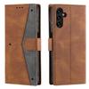 For Samsung Galaxy A16 5G/A16 4G Leather Case Splicing Stitching Wallet Stand Phone Cover with Strap