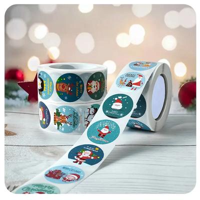 Christmas Gift Stickers Decorative Sealing Sticker Merry Christmas Reward Self-adhesive Labels Children's Day Party