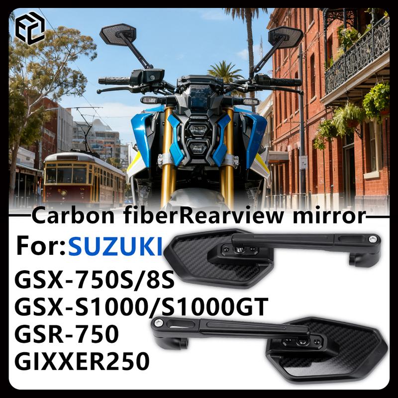 Motorcycle Rearview Mirror Carbon Fiber Espejos For SUZUKI GSX-S1000 / GT / 750S /8S /GSR-750 / GIXXER250 Motorcycle Accessories