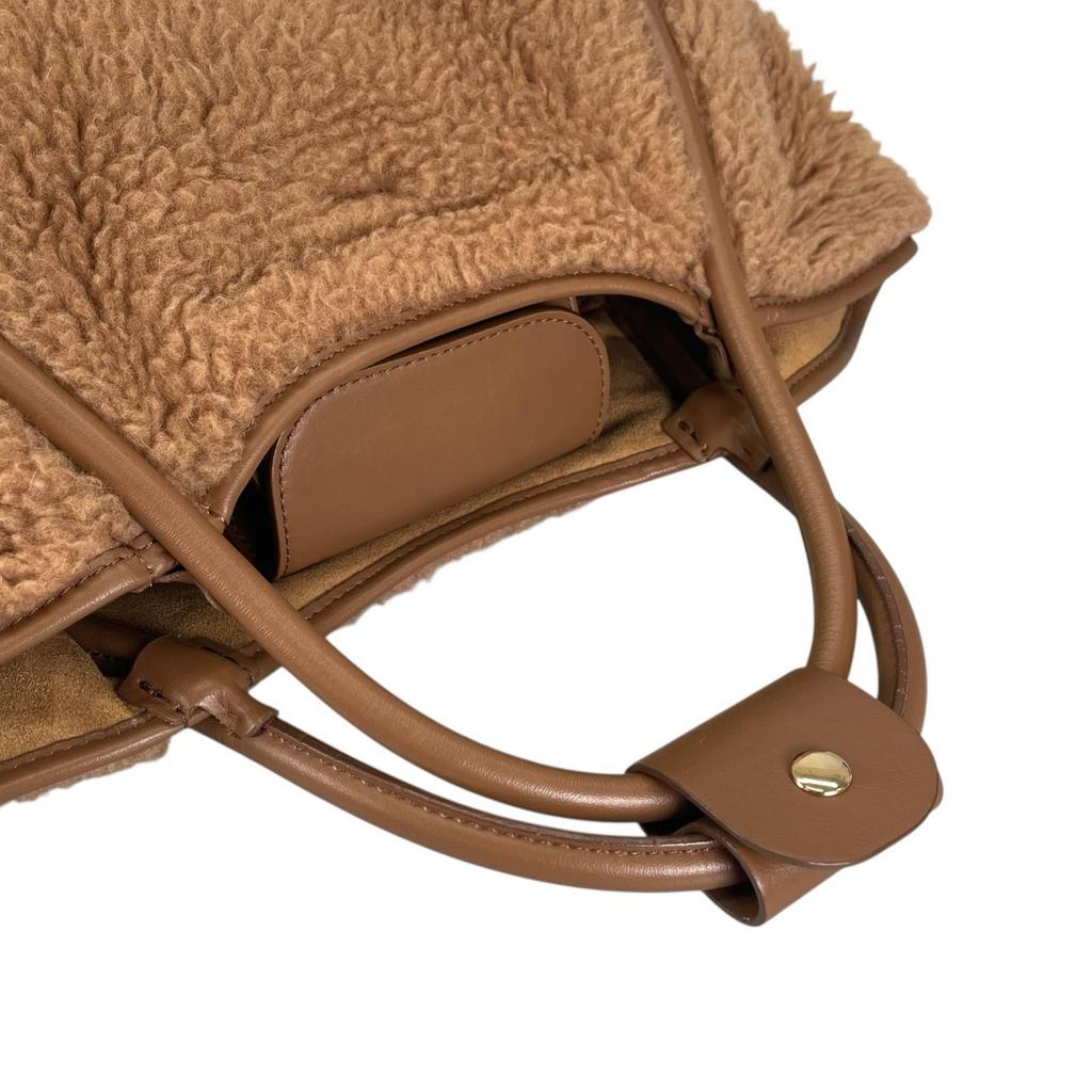 Max Mara 2-way Teddy Bear Bag 4.51609E+12 Handbag Brown Women Used