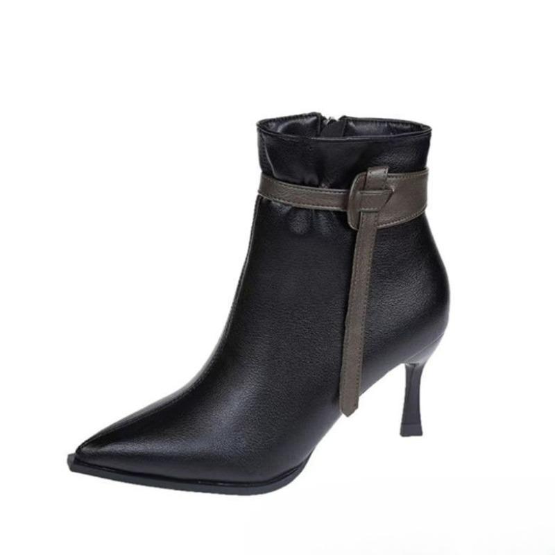 Korte Schoenen, Schoenen met Puntige Neus, Nieuwe Herfst- en Winter Retro en Veelzijdige Korte Laarzen