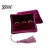 Bracelet Storage Case Velvet Jewelry Box Small Travel with Tassel