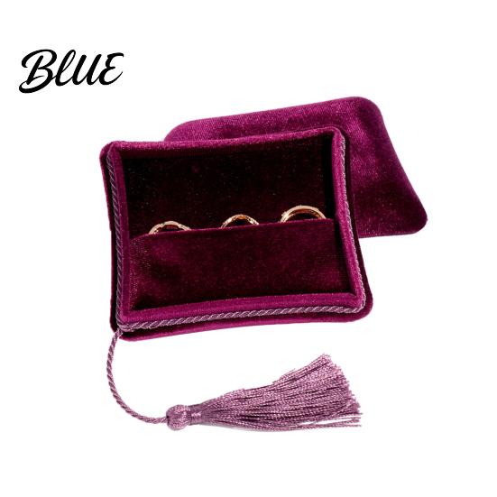 Bracelet Storage Case Velvet Jewelry Box Small Travel with Tassel