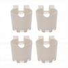 4pcs Poolside Cup Holders Multifunctional ABS Plastic Clamp On Pool Drink Holders for Above Ground Pools White