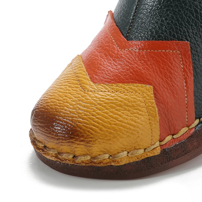 Módní Retro dámské kotníkové boty z pravé kůže kotníkové dámské boty luxusní designérské patchworkové sněhule dámské kožešinové krátké plyšové chelsea boty