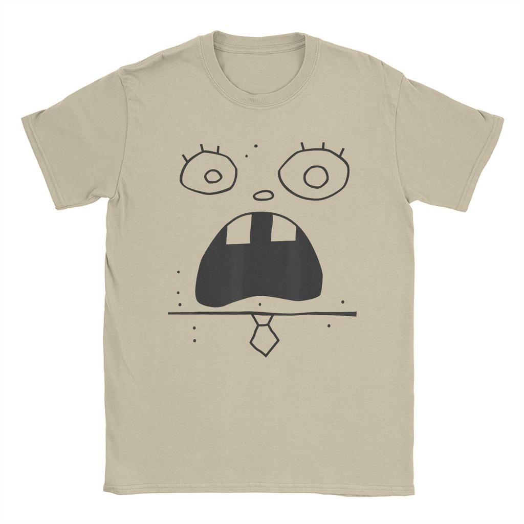 Men Sponge Bobs Doodle Bob Face SquarePants T Shirts Cartoon Cotton merchandise Novelty Short Sleeve O Neck Tee Present T-Shirts