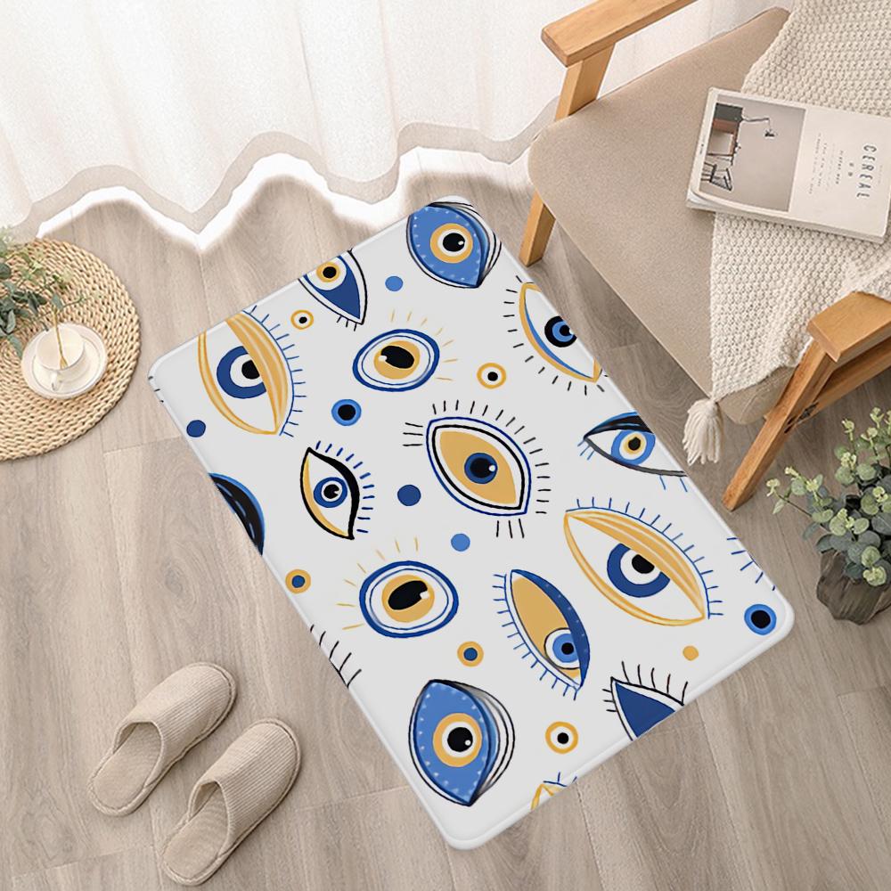 

Коврик для входной двери с принтом злых глаз, украшение для детской комнаты, спальни, противоскользящий коврик для балкона, гостиной, современный домашний декор 40x120cm