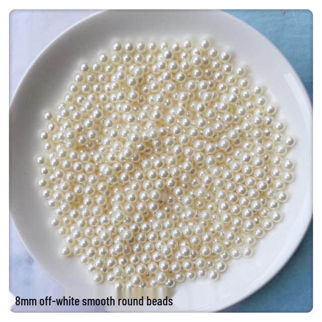 8mm High Brightness Holeless Round Faux Pearl Beads for Flower Bouquet Decoration