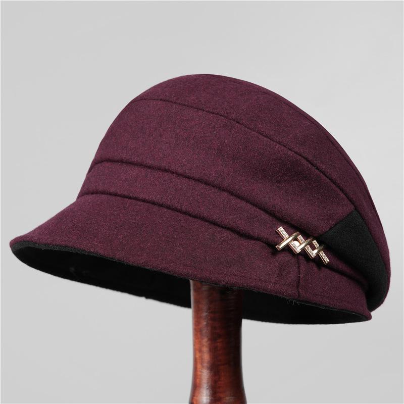 Versatile cap women's autumn pile hat winter elegant temperament fisherman hat