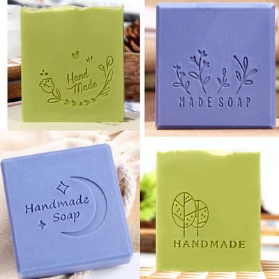 Ștampilă manuală cu model de frunze cu litere, sigiliu natural pentru curățenia casei cu mâner, ștampilă acrilică transparentă pentru săpun, capitolul de realizare DIY