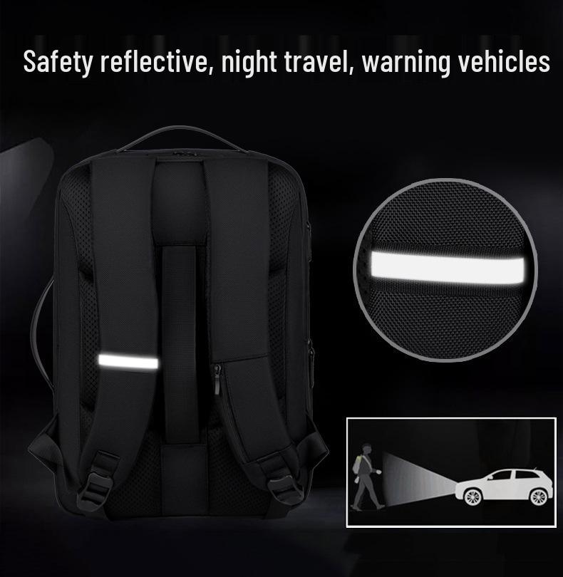 High-End Fashion Waterproof Nylon Backpack: Trendy Large Capacity Unisex Schoolbag & Business Laptop Bag