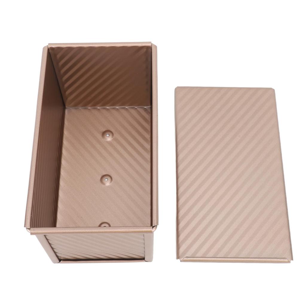 Multipurpose carbon steel loaf pan, oven-safe and dishwasher-safe (gold) with lid