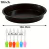 6/8/9/10inch Non-Stick Pizza Tray Round Carbon Steel Baking Tray with Pastry Brush Family Restaurant Pie Plate Oven Baking ZSY