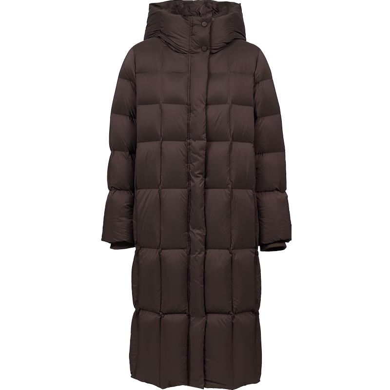 

VEROMODA Women s Hooded Pleated Down Jacket XL