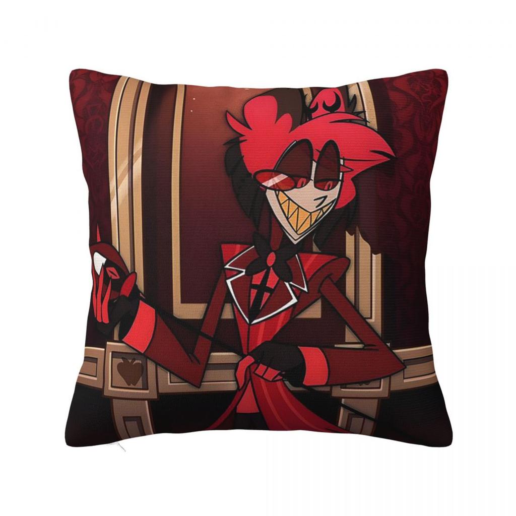 Modern Hazbin Alastor Buddy Cartoon Anime Pillowcase Cushion Comfort Throw Pillow Sofa Cushions Used for Home Living Room