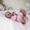 Neuer Stil 40cm Lebensechte Reborn-Puppe Tink So Truly Like Neugeborenenpuppen Tragen einfarbigen Strampler Weicher Stoffkörper Simulationspuppe Kindergeburtstag Weihnachtsgeschenk