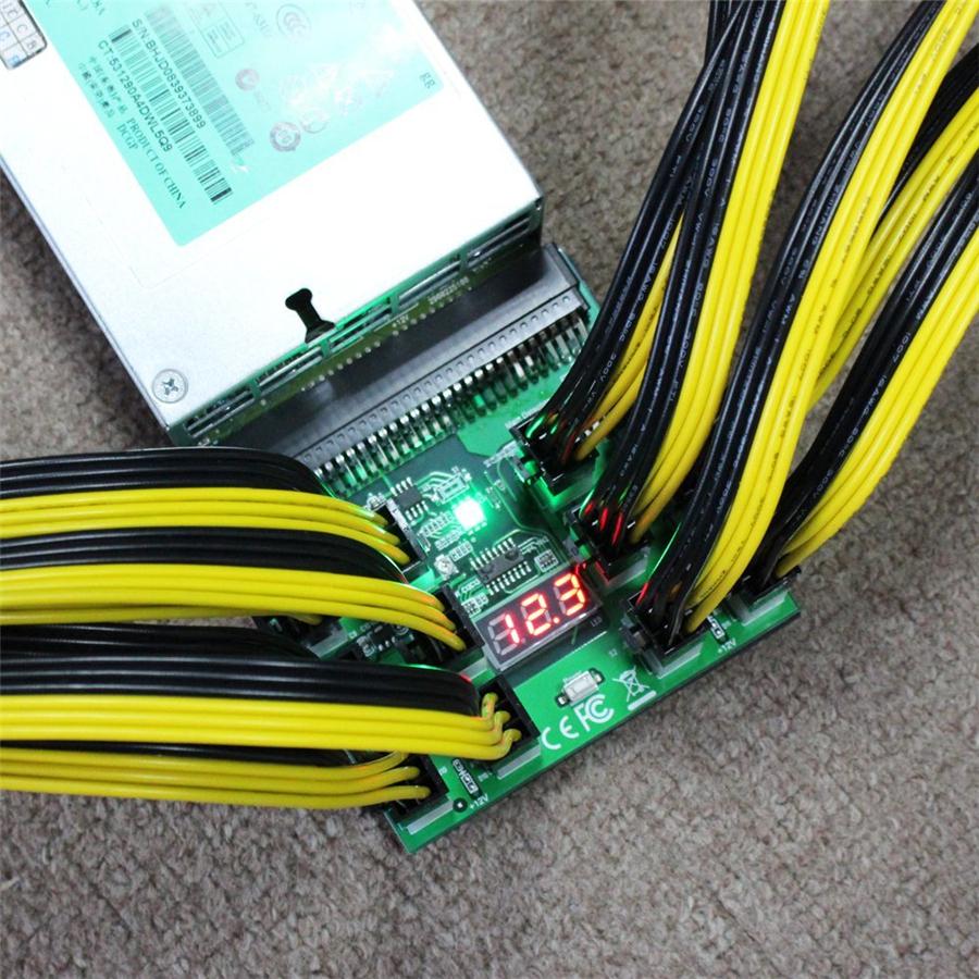5 X 100cm 6Pin To 8Pin Breakout Cable PCI-E Cable 18AWG For Mining Graphics Card