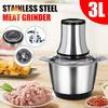 3L 2 Speeds Electric Meat Grinder Stainless Steel Electric Chopper Automatic Mincing Machine Quiet Food Processor 800W