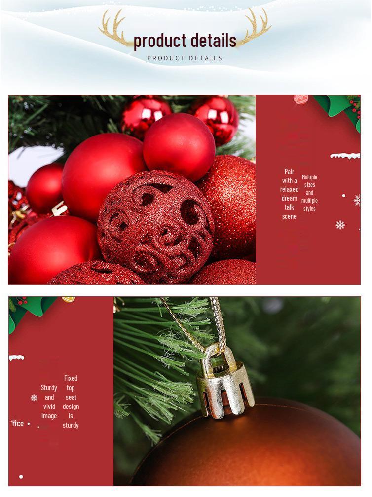 100-teilige farbige hohle Weihnachtsbaumkugeln (3-6 cm)