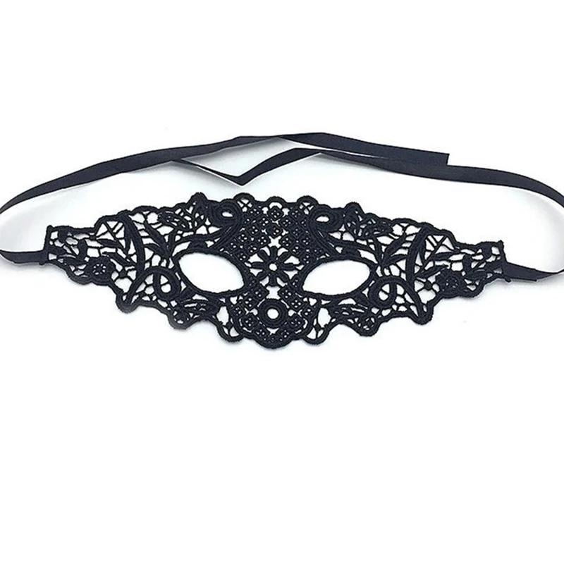 3pcs-Exotic Apparel Lingerie Women Hollow Lace Eye Mask Accessories Goggles Night Club