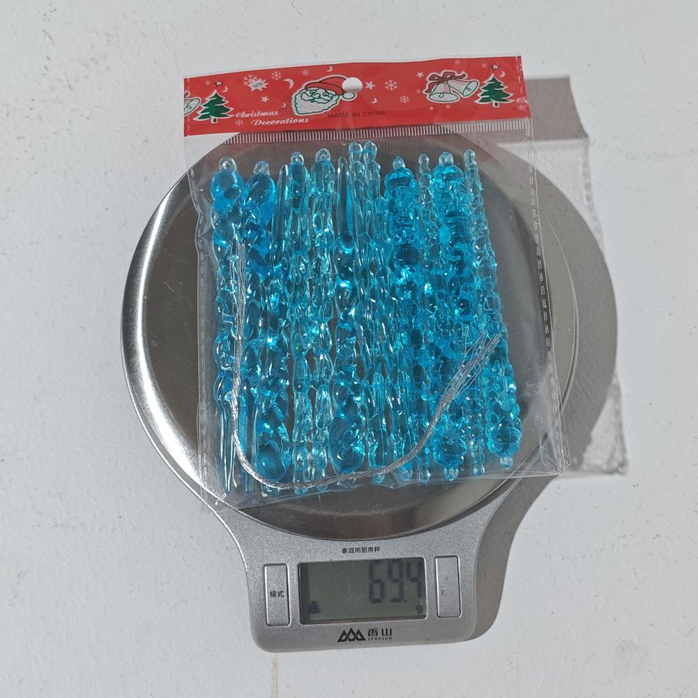 Christmas Acrylic Icicle Hanging Ornaments In Transparent Blue Pink With Realistic Ice Look For Holiday Tree Window Wall Decor