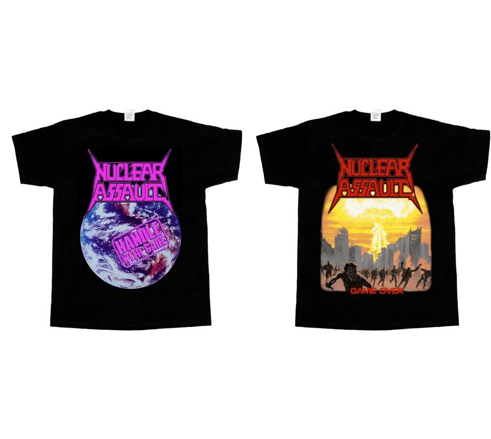NUCLEAR ASSAULT HANDLE WITH CARE GAME OVER NEW BLACK TSHIRT 345XL Unisex T-Shirt XL