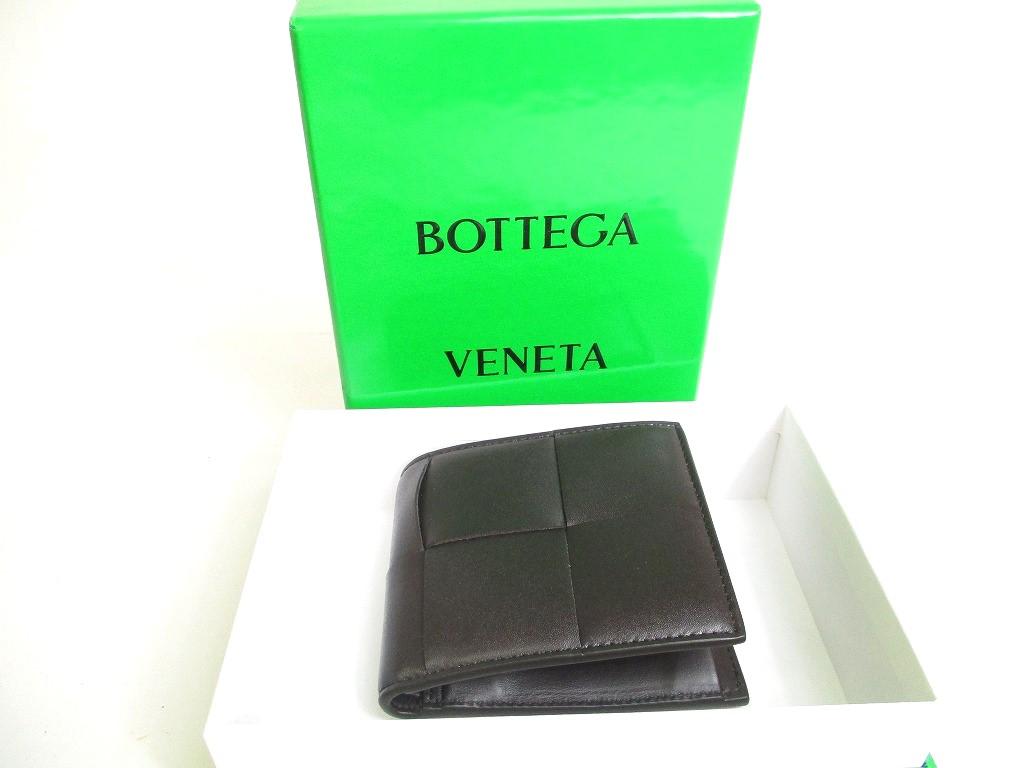 Authentic BOTTEGA VENETA Dark Brown Leather Cassette Bi-Fold Wallet #a314  Refurbished