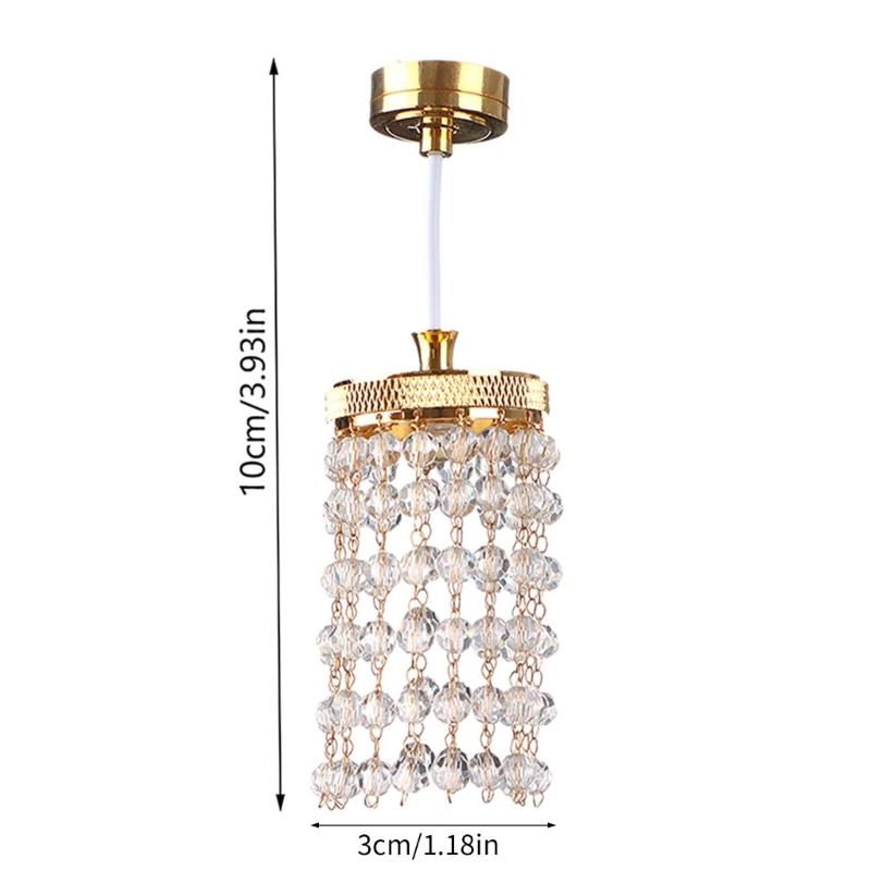 Miniature Hanging Ceiling Lamp For Doll House Rooms Energy Efficient LED Bulbs Easy Assembly Decorative Display Furniture