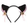 Cute Cat Fox Ears Headband Bell Bow Cosplay Halloween Party Fancy Costume Hair Accessories for Girls