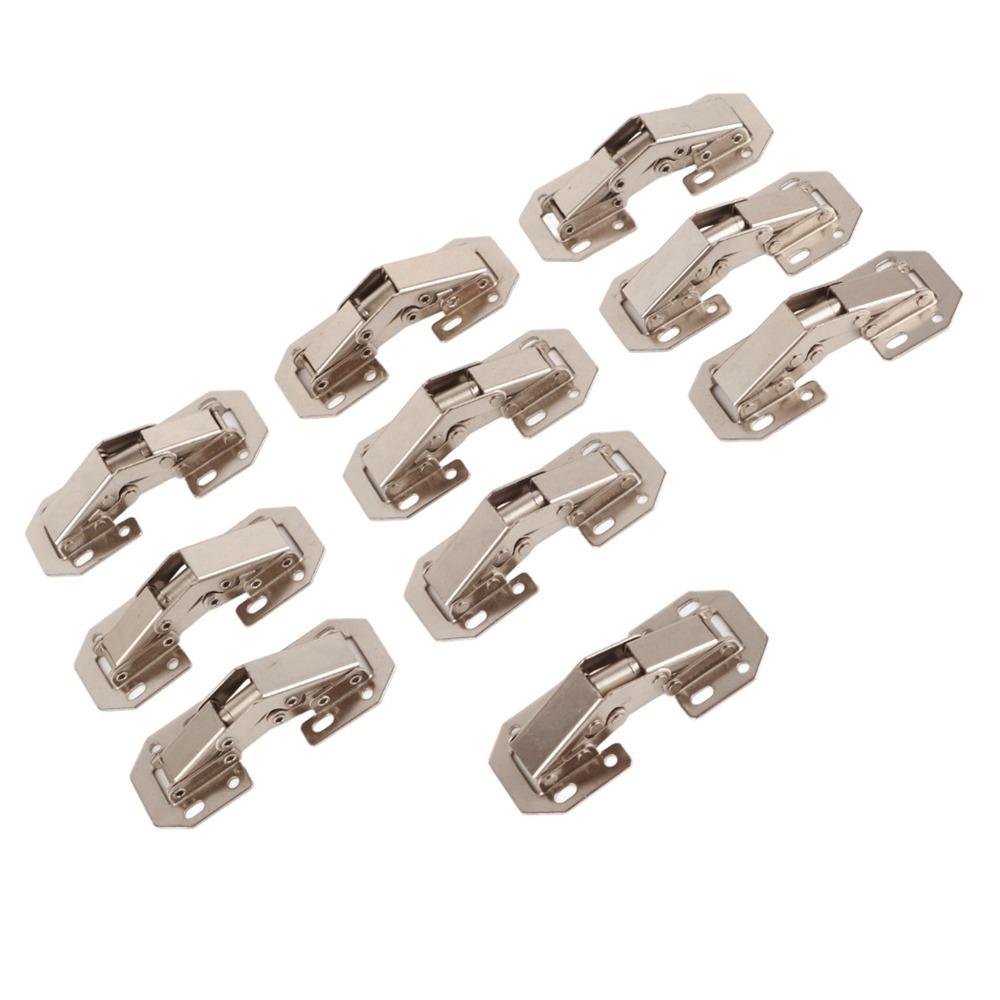 10Pcs Durable 3 Inch Hinge No Drilling Easy Install Bridge Hinge Bridge Type Door Hinge Home Repair