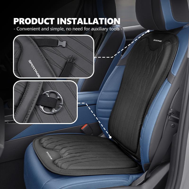 Leather Car Seat Booster Cushion Breathable Non-slip Pad For KIA Sportage Rio Ceed Niro Soul Stonic Proceed Sorento