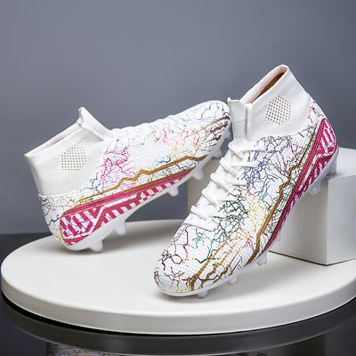 Professional Non Slip Football Boots Mens Football Shoes High Top FG/TF Grass Adult  Outdoor Futsal Court Football Boot for Men