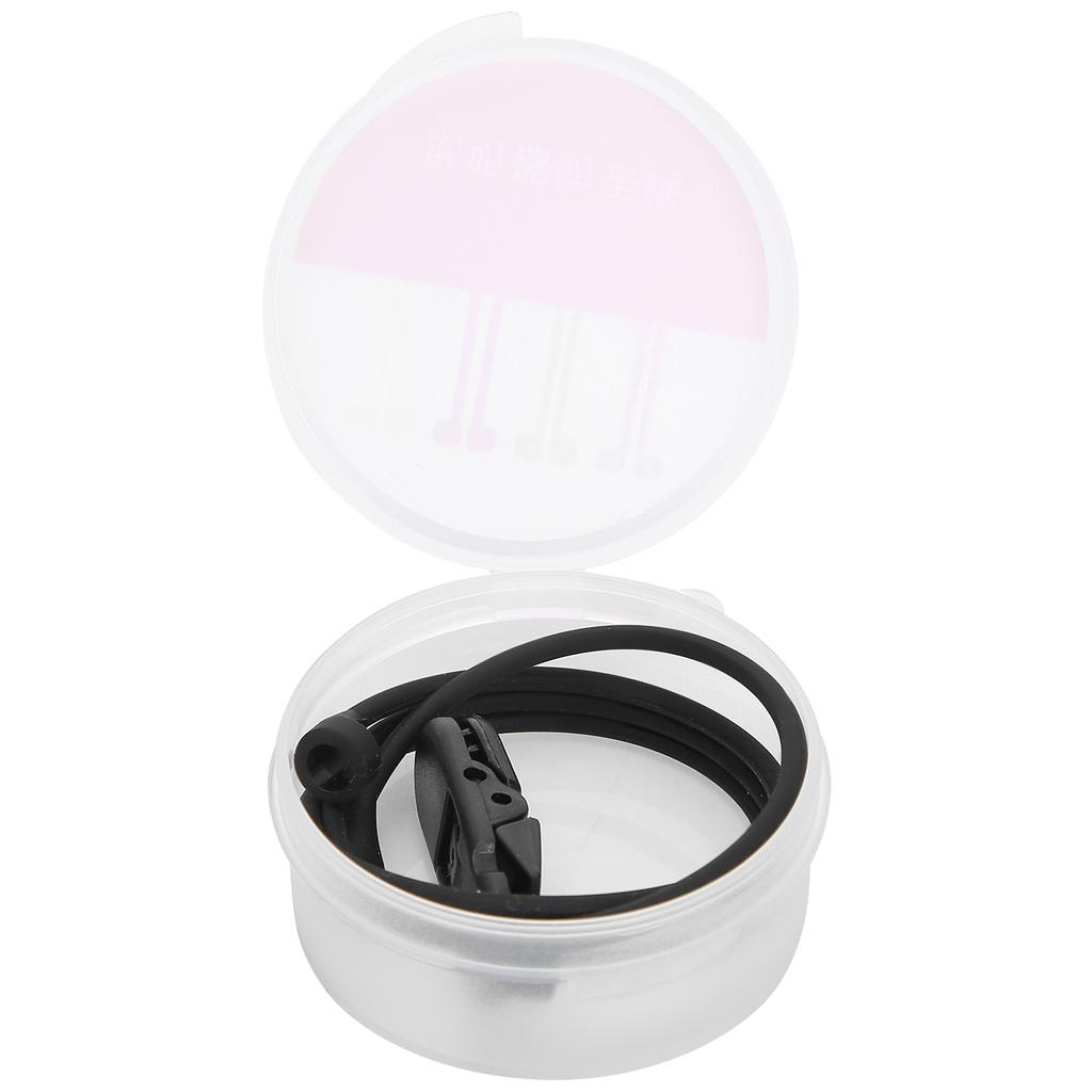 Silikon Anti-Verlust Lanyard Hörgerätehalter Riemen Schutzseil für ältere Menschen(Schwarz )