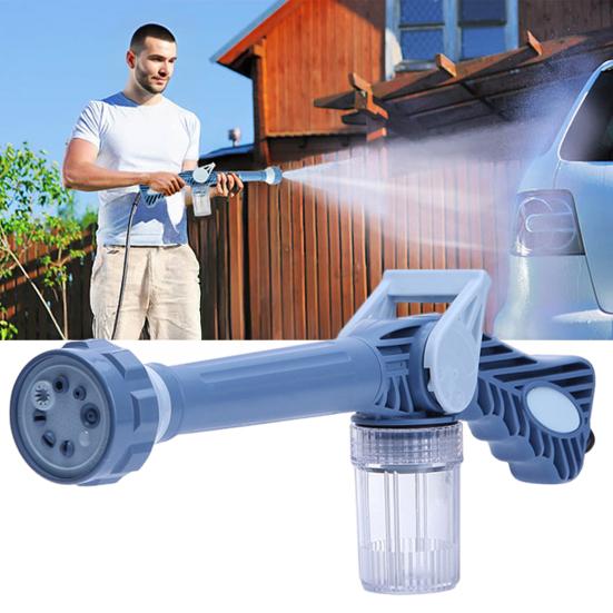 Multi-functional 8-In-1 High Pressure Washer with Liquid Dispenser 8 Spray Modes Plants Watering Cleaning Handheld Sprayer Sprinkler Jet Washing Tools