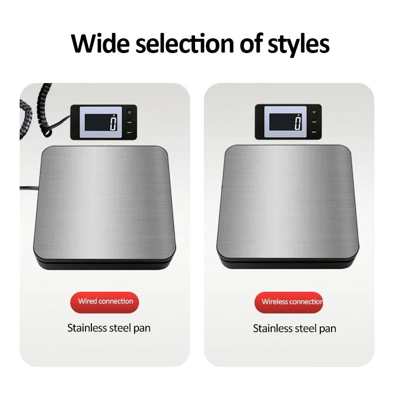 High-precision Digital Scale 50kg/2g Electronic Platform Scale Wired/Wireless Parcel Pet Express Weighing Scale with Backlight