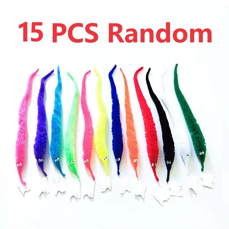 New Cool Stuff Fuzzy Worm Magic Toys Children Magic Tricks Games Mischievous Props Cat Wand Toy Boys And Girls Fun For Birthday