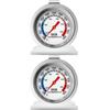 LMETJMA Oven Thermometer 50-300°C/100-600°F Stainless Steel Oven Thermometers with Large Dial Instant Read Cooking Thermometer