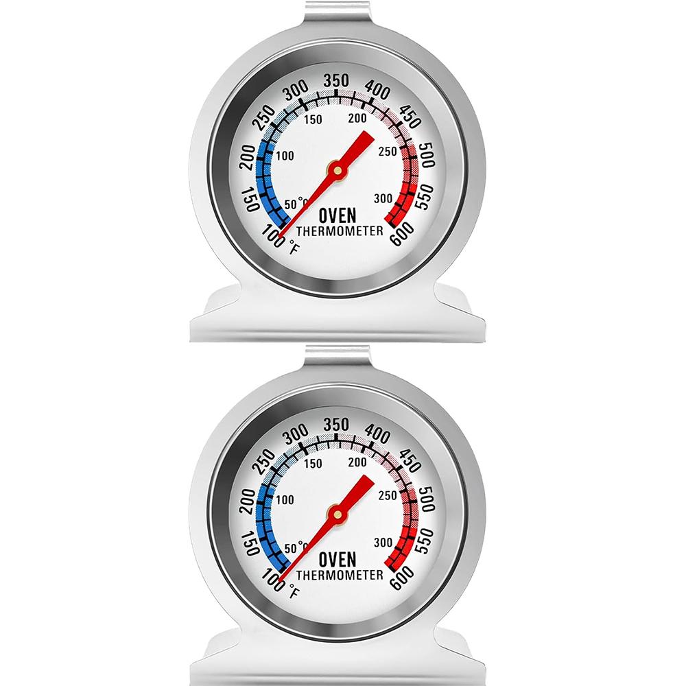 LMETJMA Oven Thermometer 50-300°C/100-600°F Stainless Steel Oven Thermometers with Large Dial Instant Read Cooking Thermometer